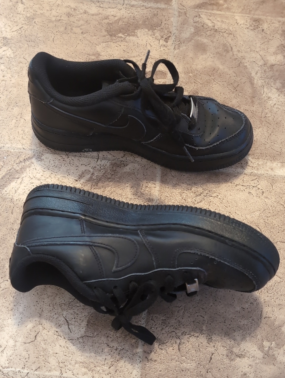 4Y Nike Black Air Forces